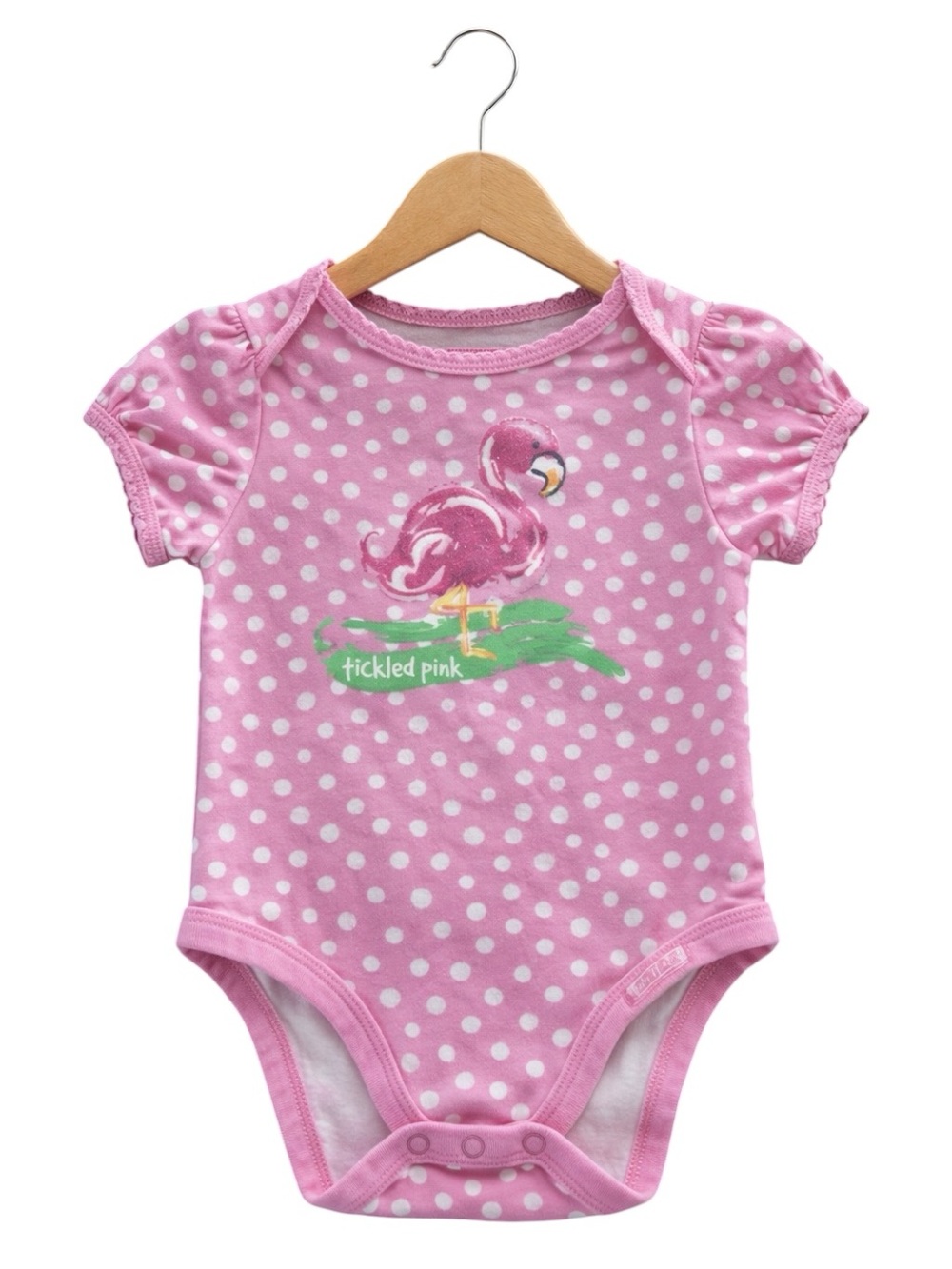 5/$15 The Children's Place Pink Polka Dot Bodysuit